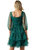 Leah Organza Dress In Emerald