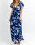 Lunar Wrap Maxi Dress In Blue