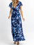 Lunar Wrap Maxi Dress In Blue