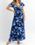 Lunar Wrap Maxi Dress In Blue - Blue