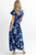 Lunar Wrap Maxi Dress In Blue