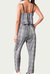 Shela Wrap-Effect Two-Tone Stretch-Jersey Jumpsuit In Black Multi