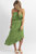 Willow Ayanna Asymmetric Midi Dress In Green