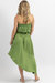 Willow Ayanna Asymmetric Midi Dress In Green