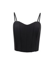 Black Fitted Corset Top