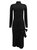 Black Fitted Knit Dress With Side Tie