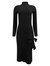 Black Fitted Knit Dress With Side Tie