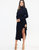 Black Fitted Knit Dress With Side Tie