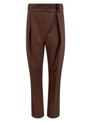Brown Classic Fit Pants - Brown