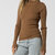 Brown Knitted Open Back Tie Detail Sweater