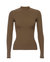 Brown Knitted Open Back Tie Detail Sweater - Brown