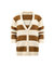 Brown Oversized Knitted Striped Cardigan