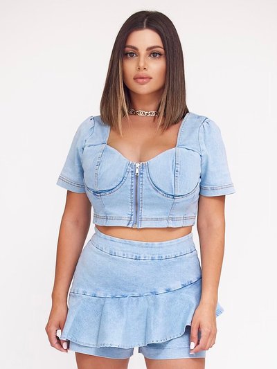 Summer Wren Denim Bustier Top product