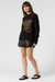 Knitted Distressed Sweater - Black - Black