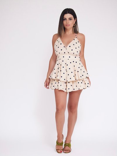 Summer Wren Linen Polka Dot Romper product