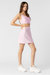 Pink Satin Side Cut Out Mini Dress