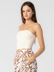 Textured Woven Strapless Tube Top