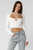 White Knitted Cut Out Ribbon Top