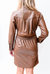 Chocolate Leather Dress In Chocolate