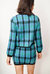 Gaya Plaid Cardigan In Blue/Black