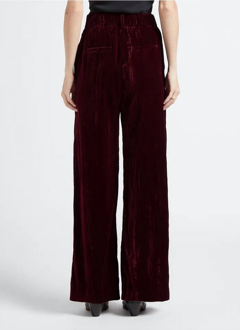 Pantalon Jazz Velvet Trouser In Bordeaux