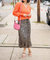 Protia V-Neck Sweater In Orange