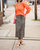 Protia V-Neck Sweater In Orange