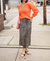 Protia V-Neck Sweater In Orange