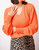 Protia V-Neck Sweater In Orange