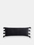 Braided Pom Pom Lumbar Pillow - Black