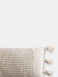 Braided Pom Pom Lumbar Pillow