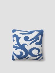 Casablanca Throw Pillow - Cobalt Blue - Off White