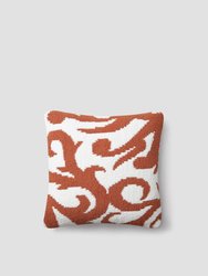 Casablanca Throw Pillow - Masala Orange - Off White