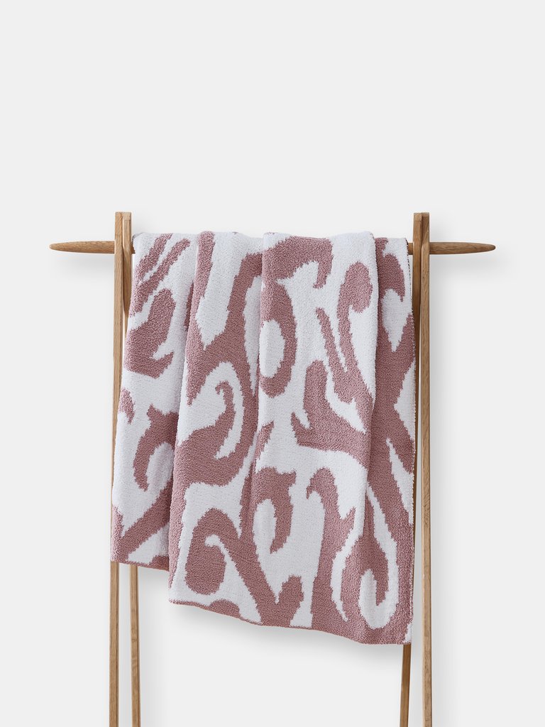 Casablanca Throw - Rusty Rose - Off White