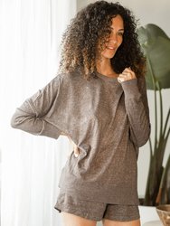 Cosset Relaxed Pullover - Chocolate
