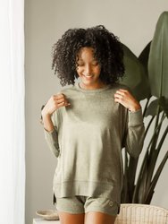 Cosset Relaxed Pullover - Olive