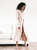 Nube Ribbed Long Cardigan - Blush