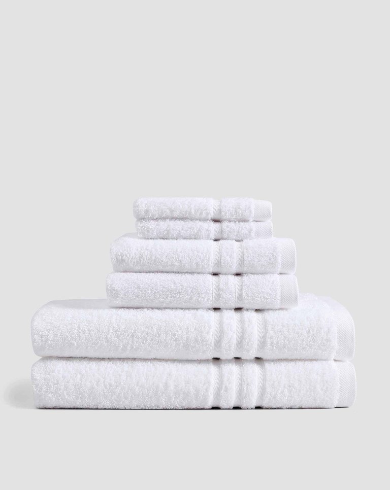 Plush Towel Set - White