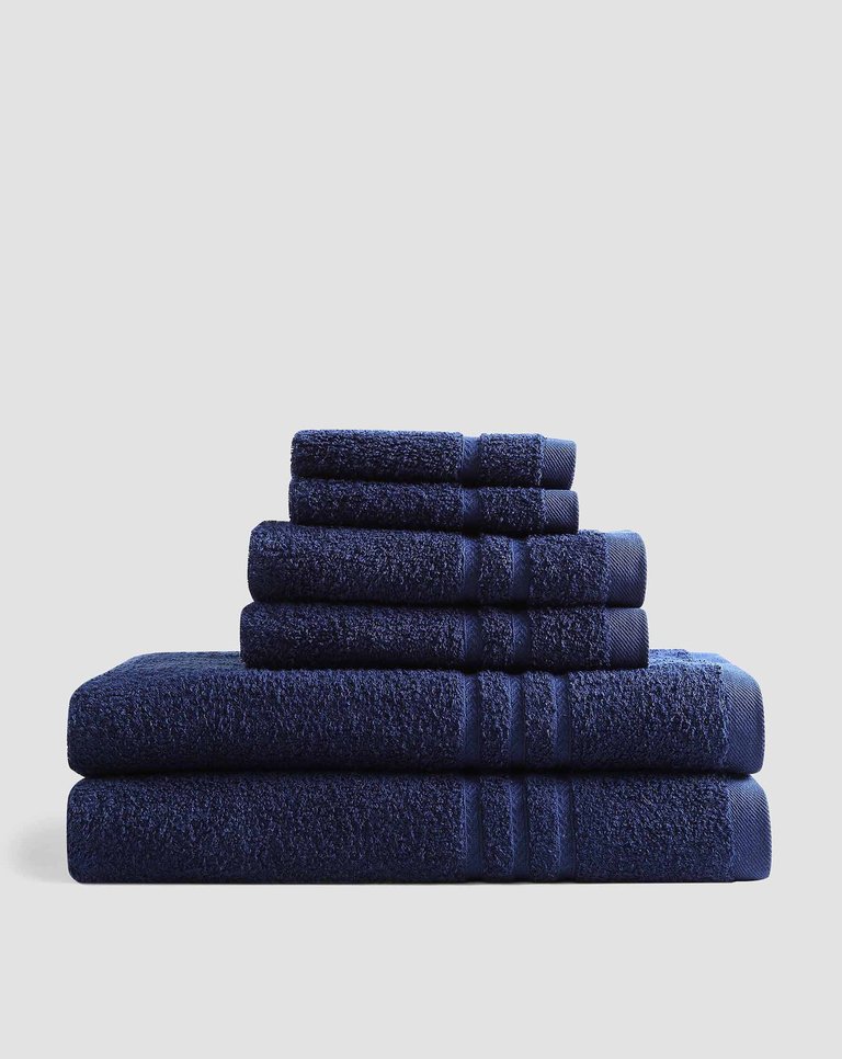 Plush Towel Set - Navy