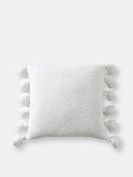 Pom Pom Throw Pillow - Off White