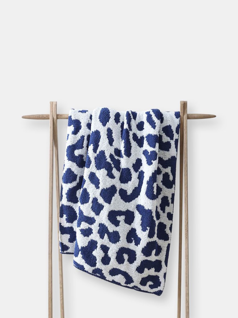 Savannah Throw - Navy - Cloud Grey