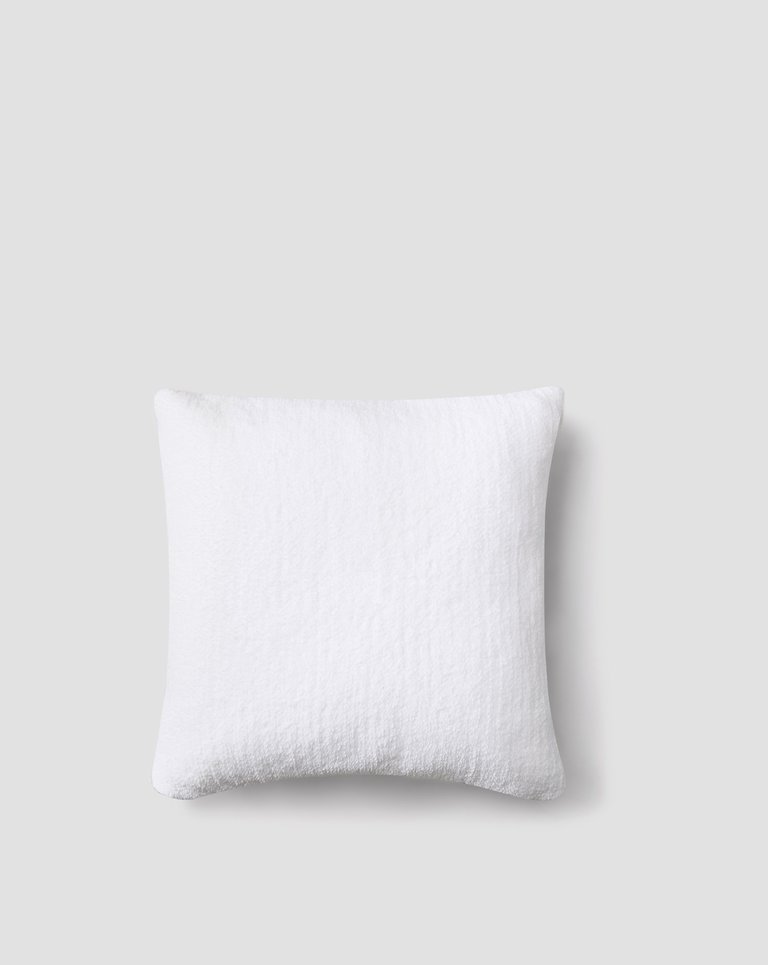 Snug Throw Pillow - Clear White