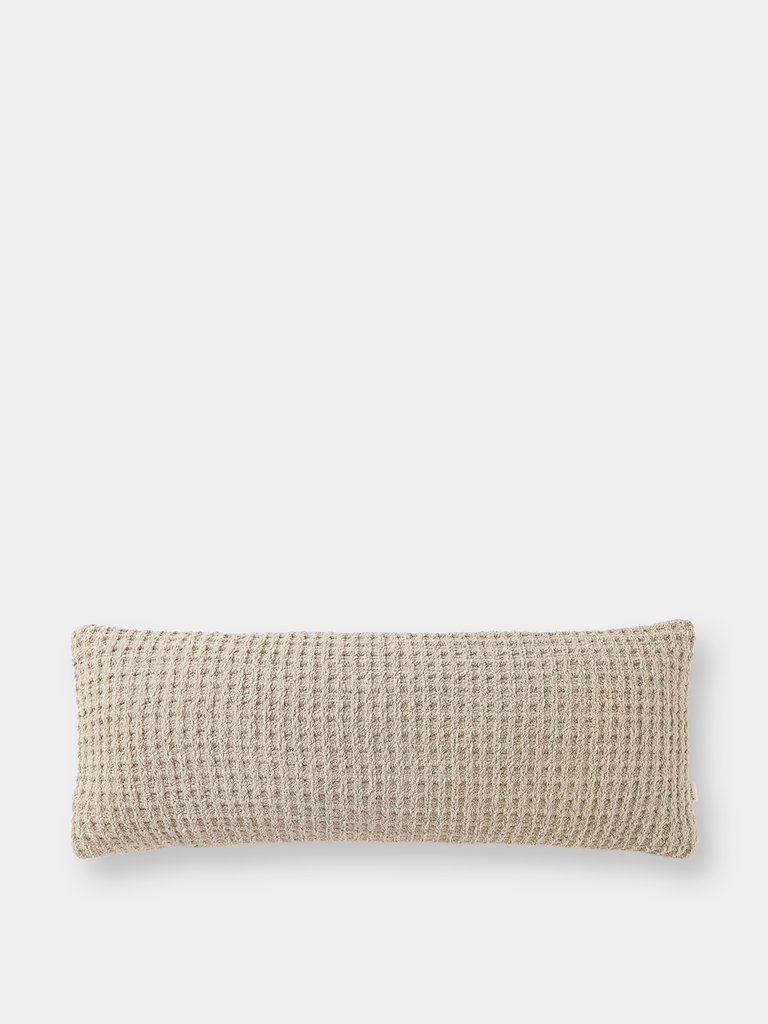 Snug Waffle Lumbar Pillow - Sahara Tan