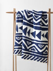 Tetouan Throw - Navy - Off White