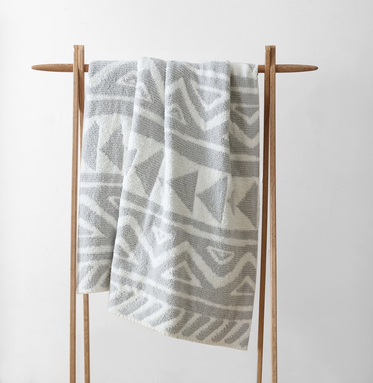 Tetouan Throw - Cloud Grey - Off White