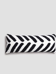 Tulum Lumbar Pillow - Black - Off White