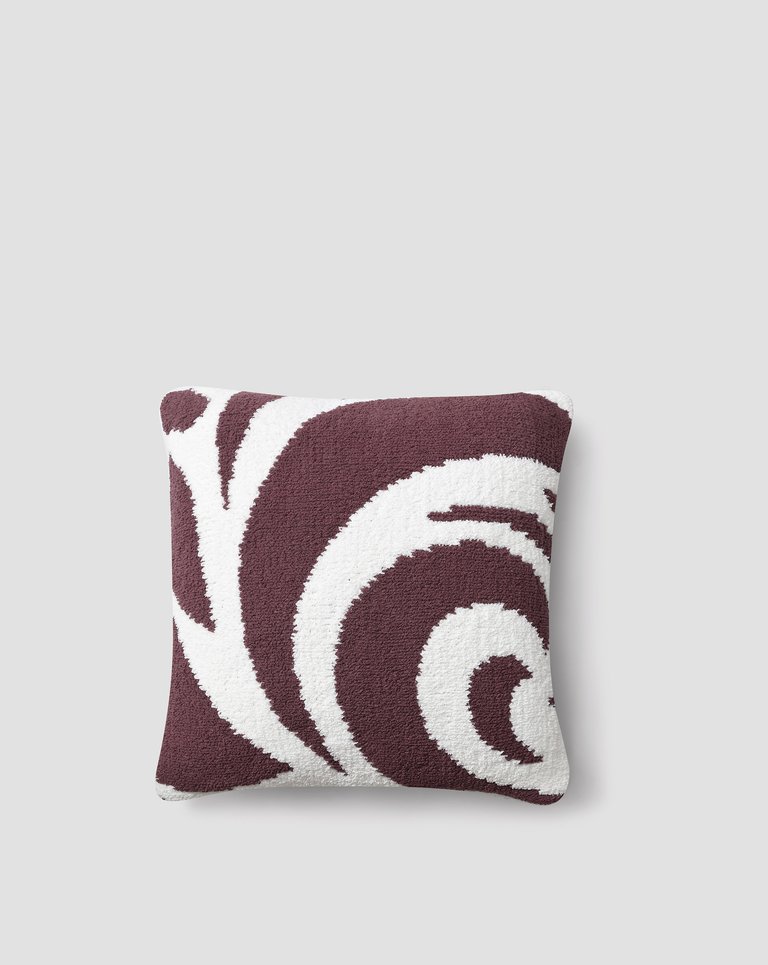 Versailles Throw Pillow - Sangria - Off White