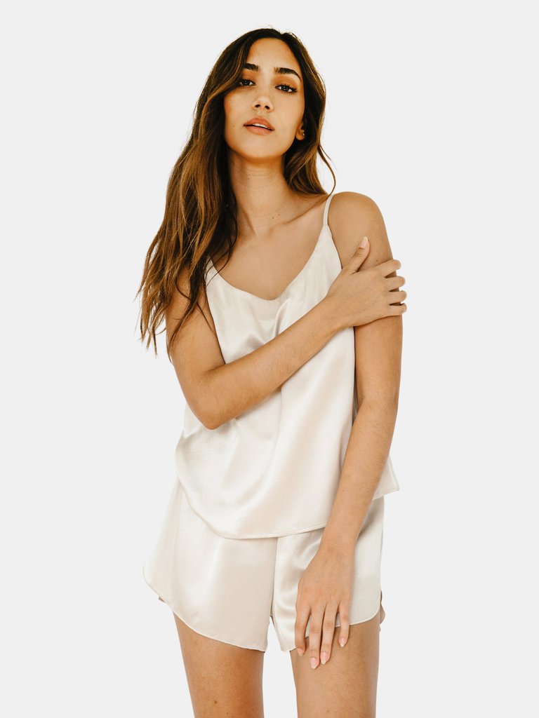 Washable Silk Cami - Latte