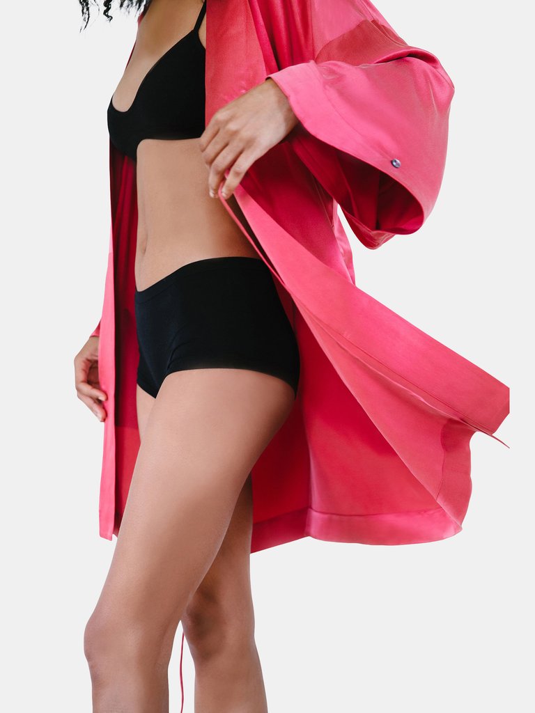 Washable Silk Kimono - Ruby