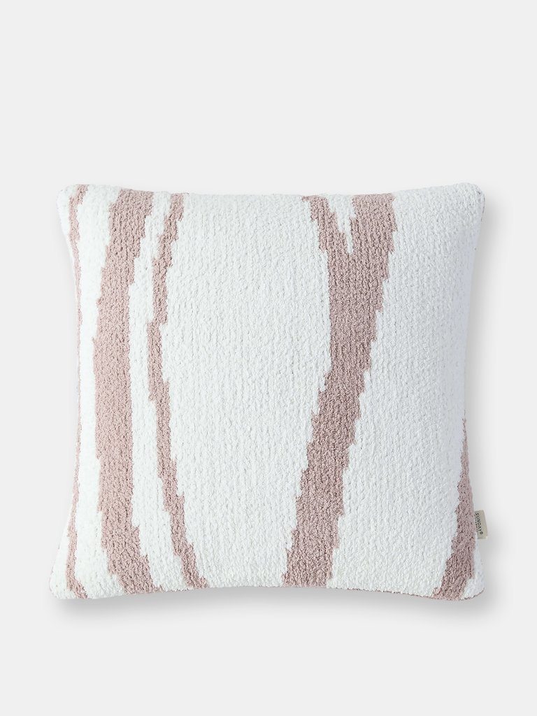 Woodland Throw Pillow - Rusty Rose - Off White